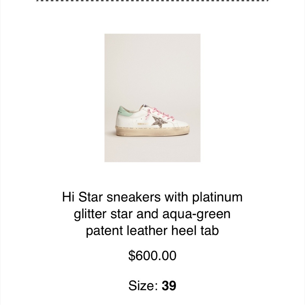 Golden Goose White Sneakers with Pink Laces and Gold Star